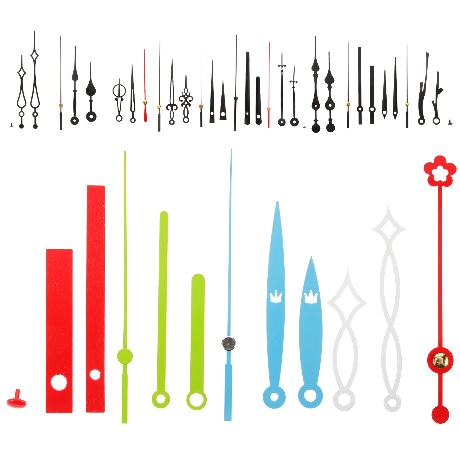 

15Sets Clock Hands Kit Plastic Lightweight Mute Replacement Parts Wall Clock DIY Repair Accessories Watch Movement