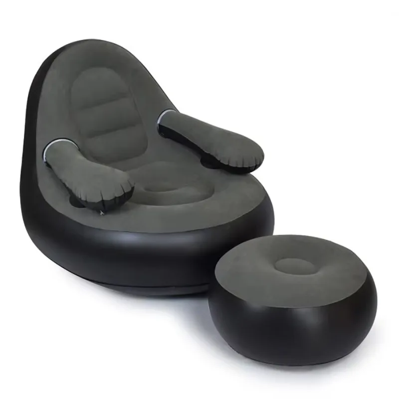 Back with Armrests Pvc Flocking Outdoor Air Chair Inflatable Sofa Inflatable Portable Air Sofa
