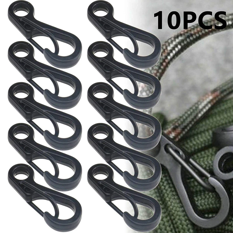 10Pcs/lot Mini Carabiner Paracord Tactical Gear Hooks Key Chain Camping EDC Survival Climbing SF Spring Backpack Clasps Keychain