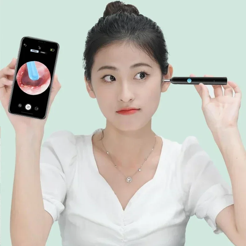 Wireless Ear Wax Removal Tool with Camera Safe Silicone Ear Cleaner for Kids Adults Visual Otoscope Endoscope Earpick - Image 2