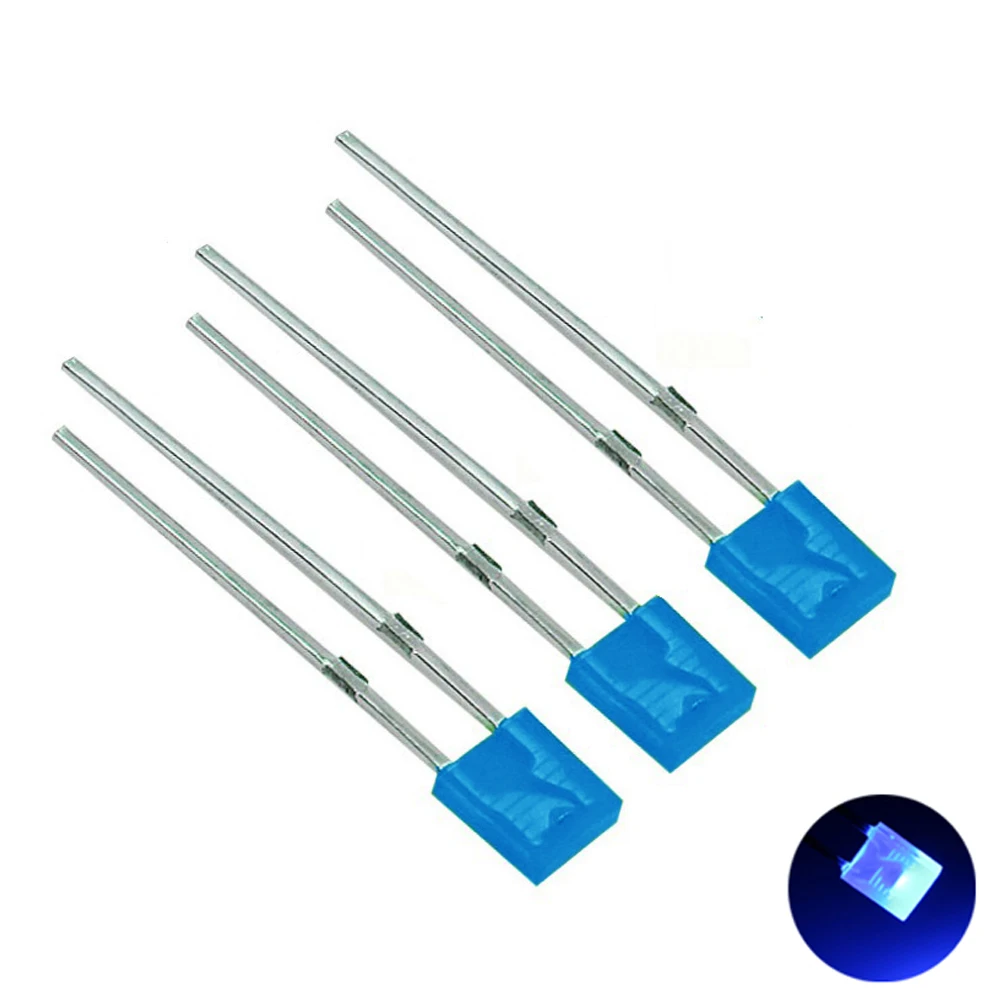 Super Bright 2x3x4 Square 5-Color Short-LEG Light-Emitting Diode LED In-Line Lamp Beads