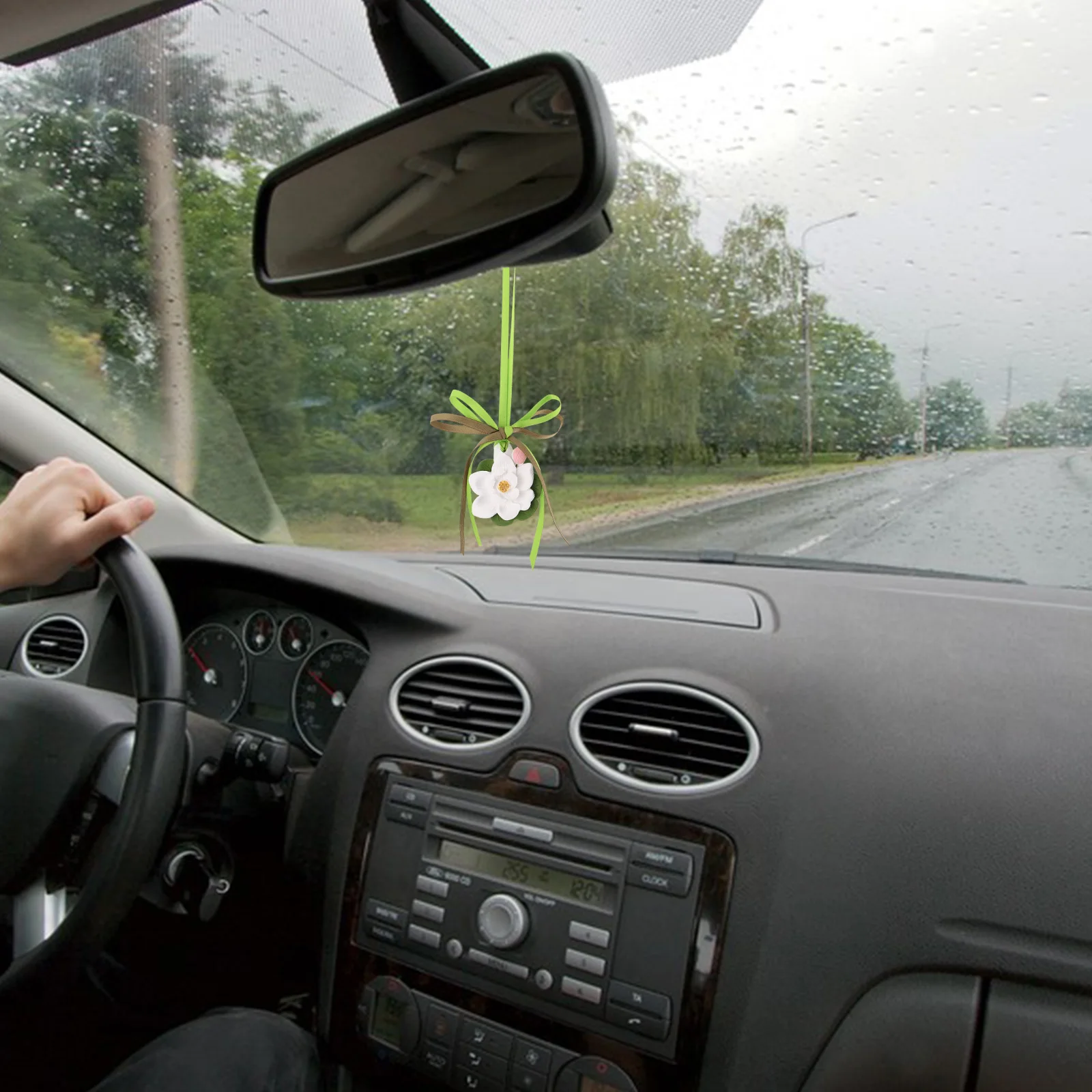 

Car Aromatherapy Diffuser Stone Lotus Pendant Air Freshener Fragrance Device Interior Accessories Vehicle Scent Enhancer Car