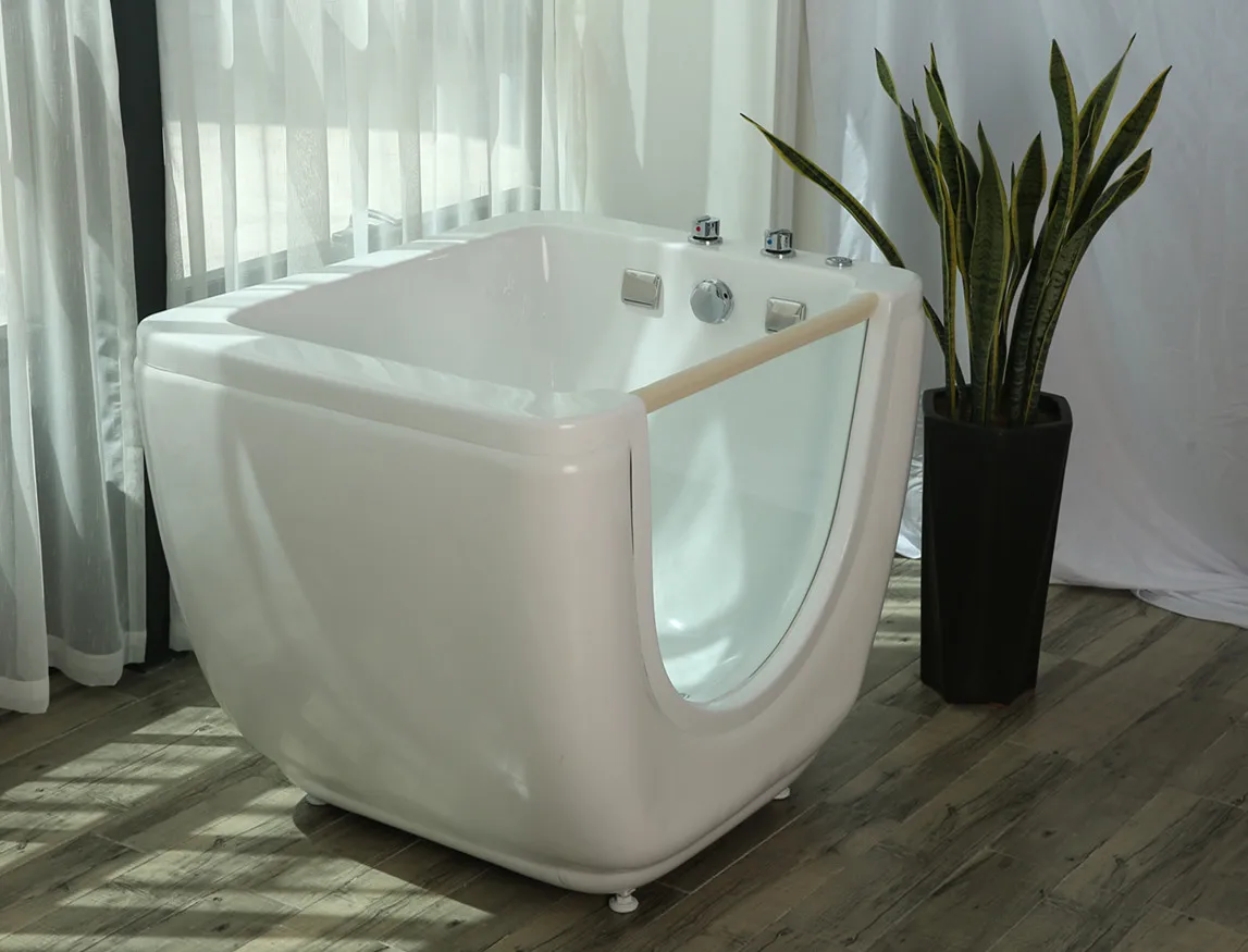 Coofull 2025 Modern Design Baby Inflatable Bathtub for Adults with Massage Feature Includes Bath Stand Drainer Faucet