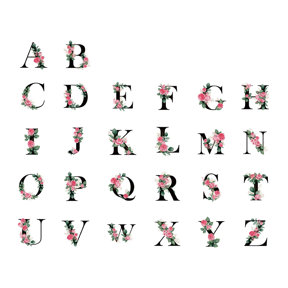 1PC Colorful rose 26 style letters Customized Name Book Mark Bookmark Magnetic Bookmark Book Clamp  Magnetic Book Clamp - view 4