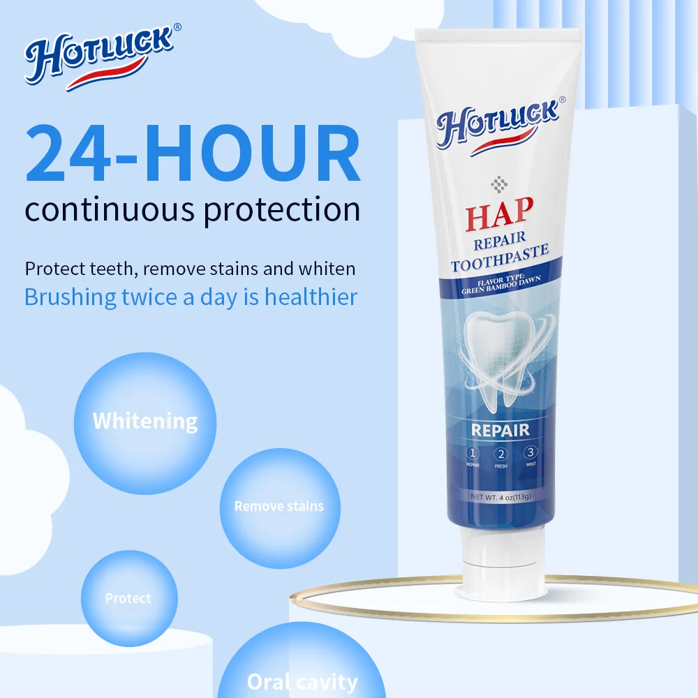 Hotluck Fluoride Free Nano Hydroxyapatite Toothpaste for & Sensitive Relief, Whitening, SLS Free, Natural Peppermint.Made in Chi