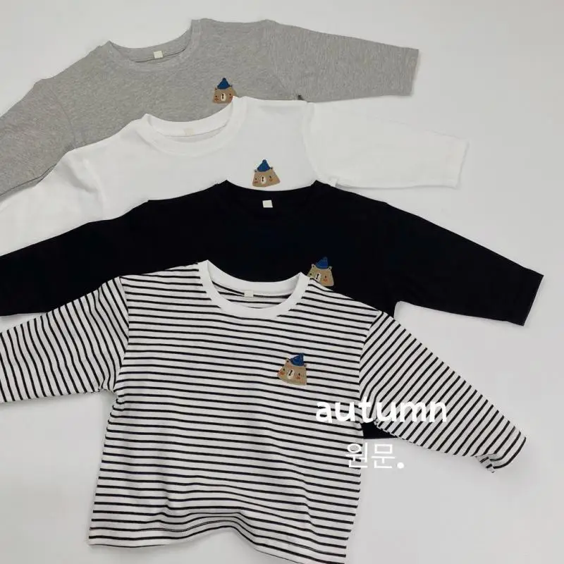

2025 Autumn New Children Long Sleeve T Shirts Cotton Boys Girls Cartoon Embroidery Bottoming Shirt Baby Casual Tops Kids Clothes