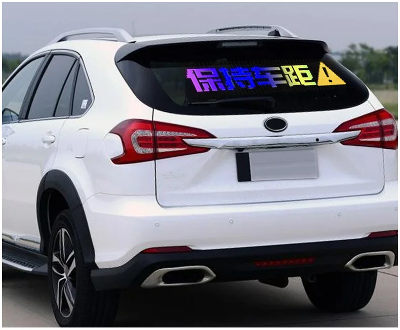 Car LED Display Sign LED Soft Screen RGB Foldable Bluetooth APP Programmable Message Board for Car Rear Window Advertising Light