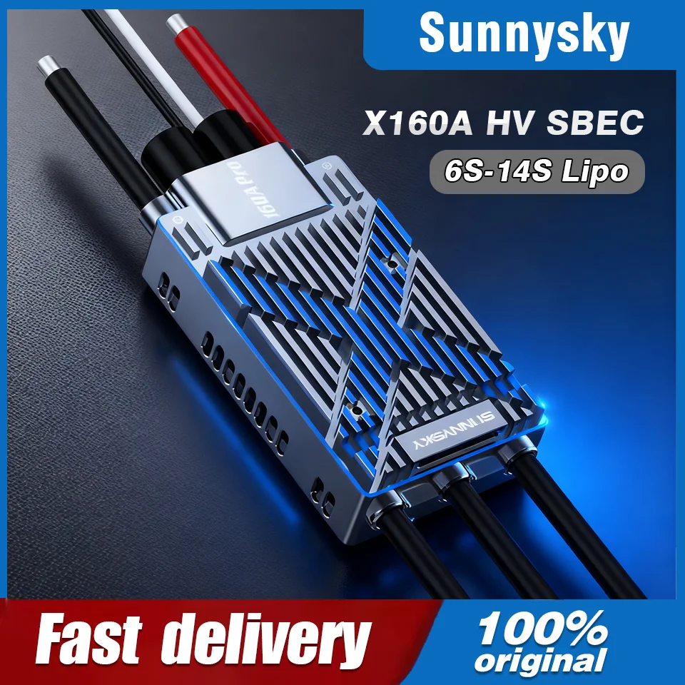 

SUNNYSKY X160A HV SBEC Speed Controller 6-14S X160A ESC For Fixed Wing / Heliscopter