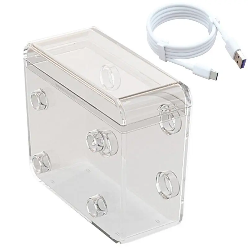 Data Cable Organizer Cord Organizer With Lid Dustproof Detachable Large Capacity Cable Storage Management Portable Cable