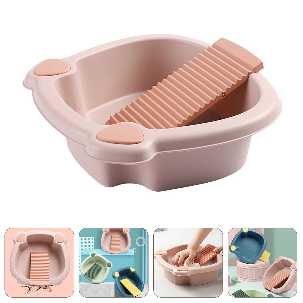 

Wash Basin Ridged Washboard Hand Laundry Portable Dormitory Clothes Pp Big Washing