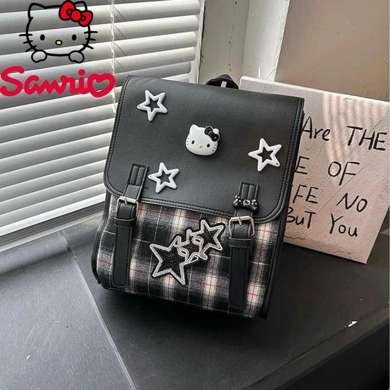 

Sanrio 2025 New Women's Backpack Fashion High Quality College Style Women's Bag Cartoon Cute Versatile Girls' Storage Backpack