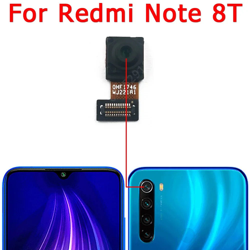 Front Rear Back Camera For Xiaomi Redmi Note 8T 8 T Main Facing Frontal Selfie Camera Module Replacement Spare Parts