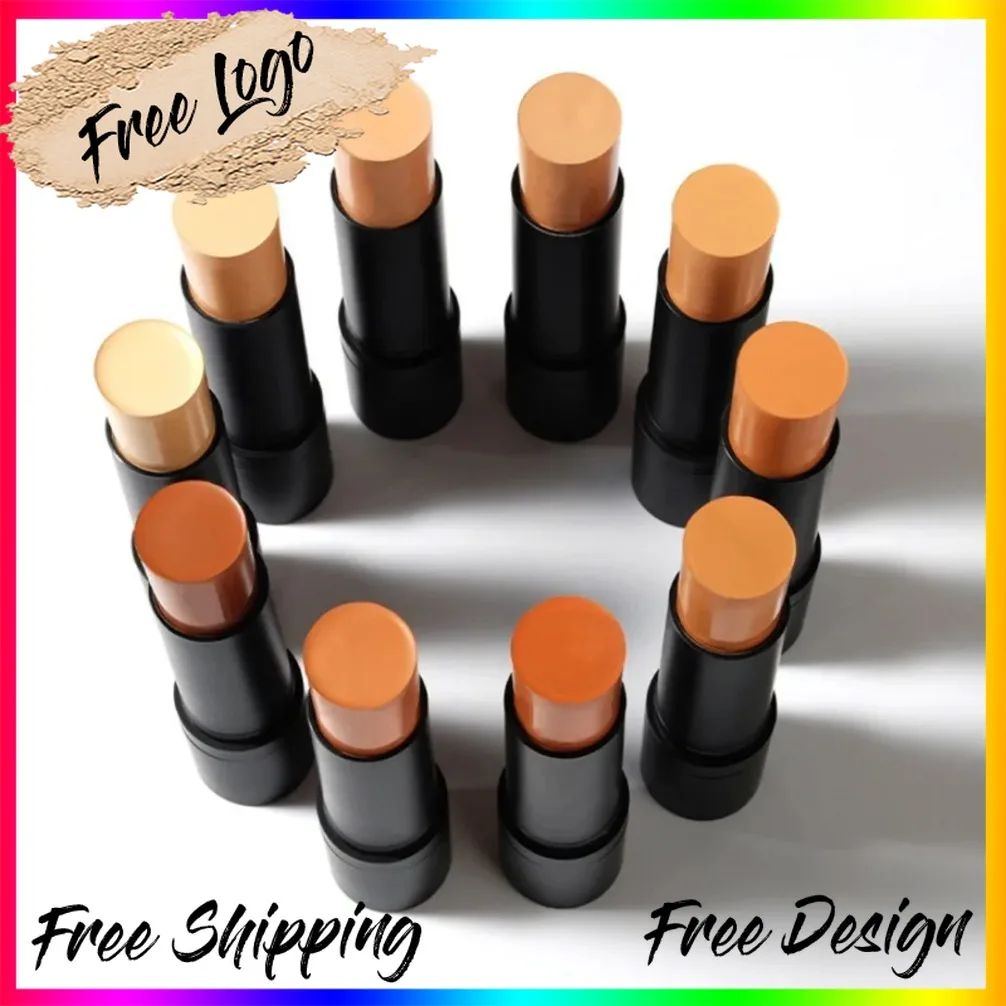 Custom Logo Vegan Face Foundation Concealer Pen Long Lasting Dark Circles Corrector Contour Concealers Stick Blusher Makeup