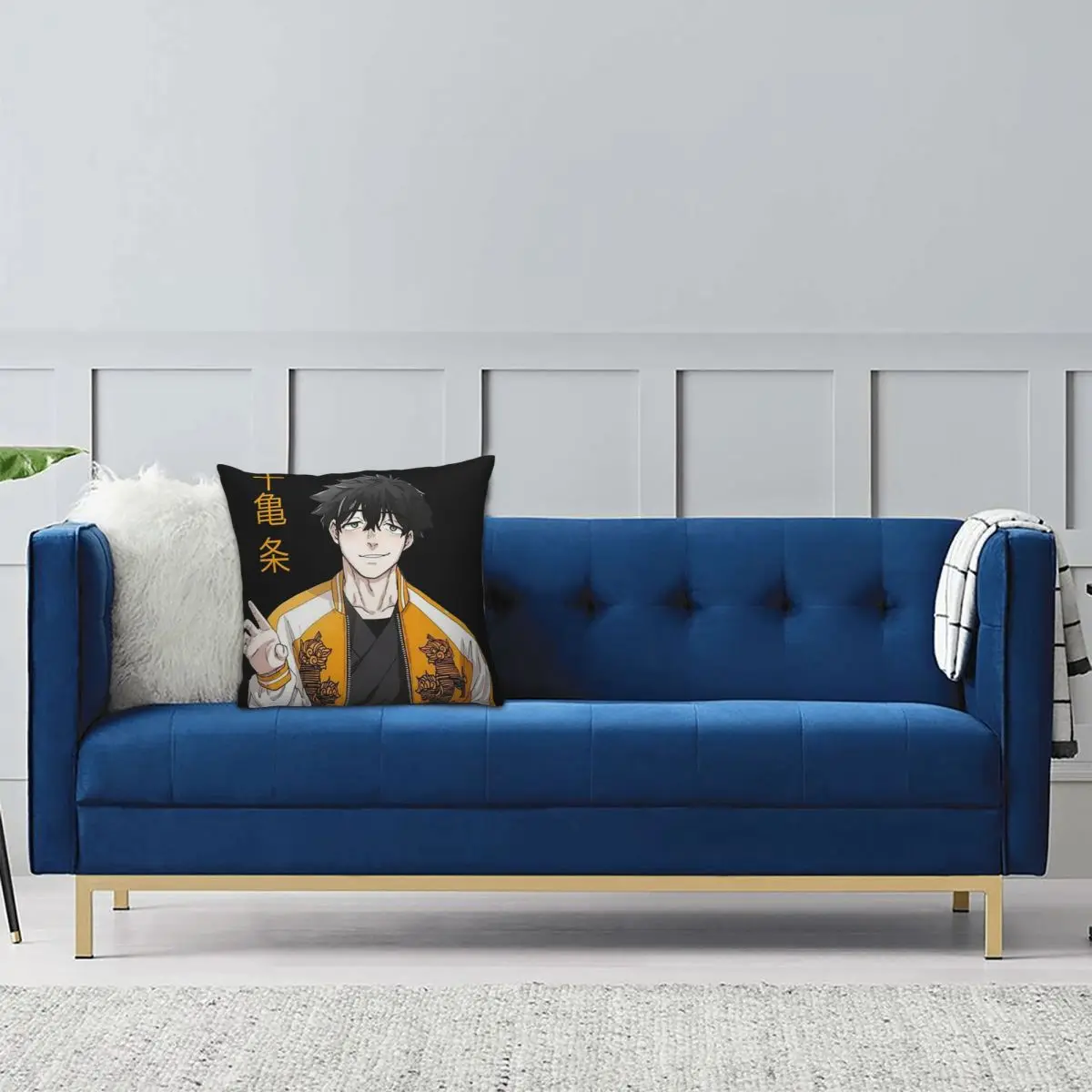 Jo Togame Wind Breaker Anime Square Pillowcase Pillow Cover Cushion Zip Decorative Comfort Throw Pillow for Home Bedroom