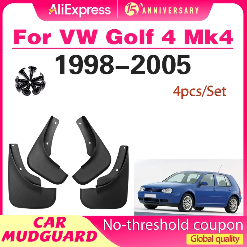 

Car Mud Flaps for VW Golf 4 Mk4 IV 1998-2005 Mudflaps Splash Guards Fender Mudguards 1999 2000 2001 2002 2003 2004
