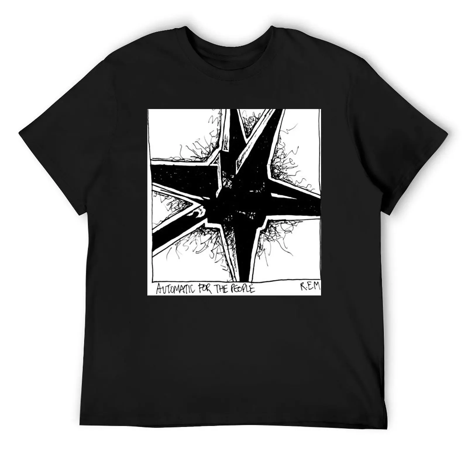 

Automatic For The People Black T-Shirt vintage summer clothes tshirts personalised kawaii clothes Short sleeve tee men