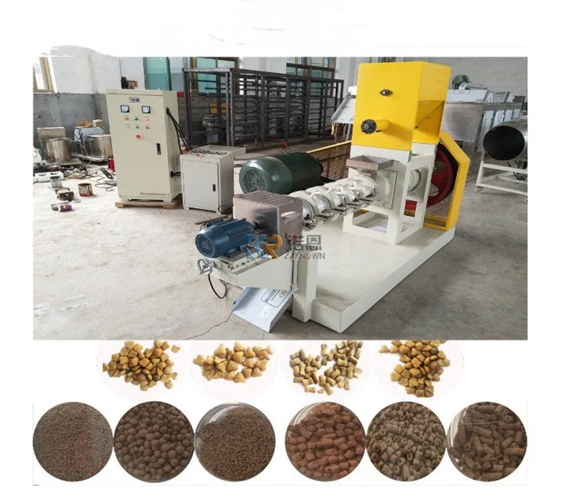 Industrial Fish Pellet Making Machine Floating Fish Feed Twin Screw Extruder Pelletizer Price