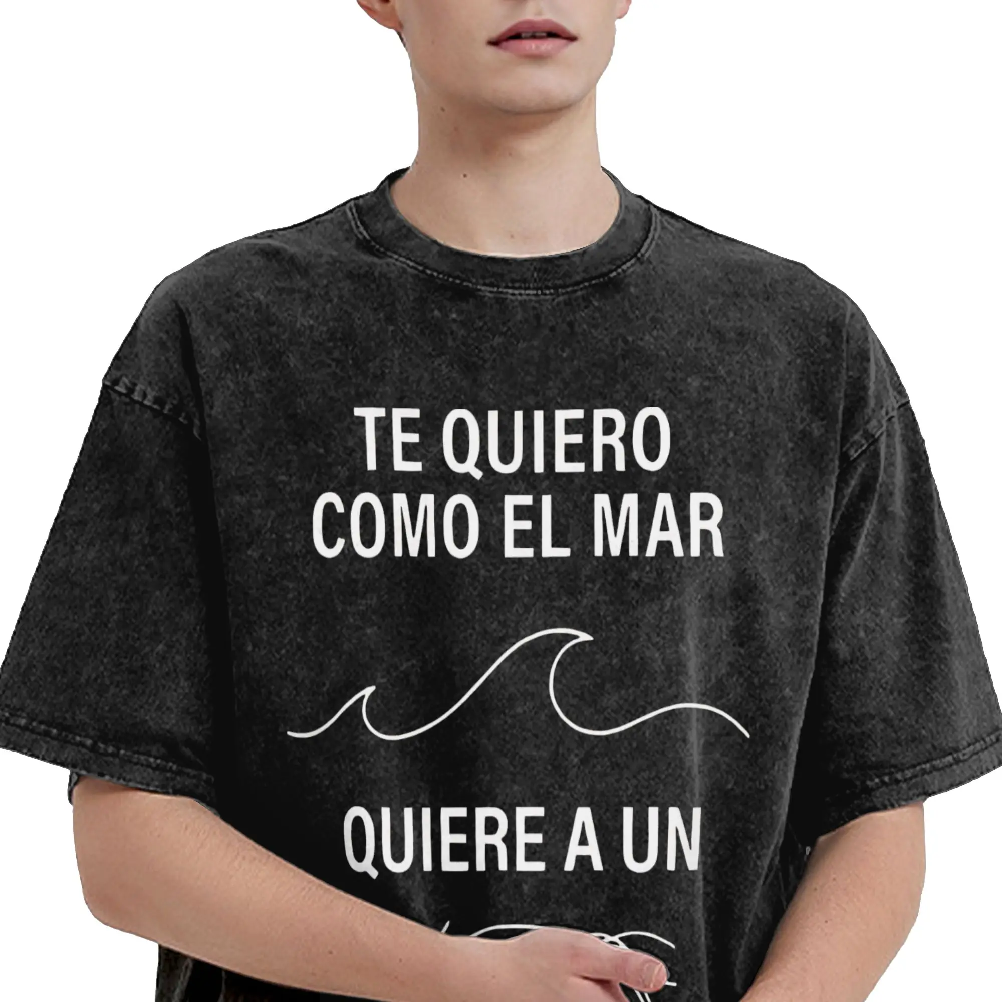 Melendi spanish singer T Shirts Hip Hop Washed Short Sleeve Harajuku T-Shirts  Fashion for Men Women Streetwear Summer Tops Tees