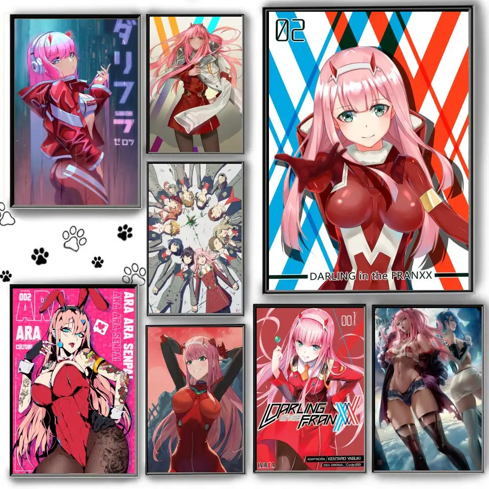 The Franxx Z-Zero Two Poster HD PVC Durable Wall Art - Waterproof Easy Clean For Home Office Bar
