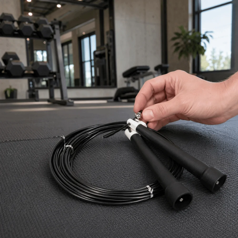 Portable Steel Wire Jump Rope Tangle-Free PVC Coated Skipping Rope Adjustable Length Adjustable Skipping Rope Home Gym