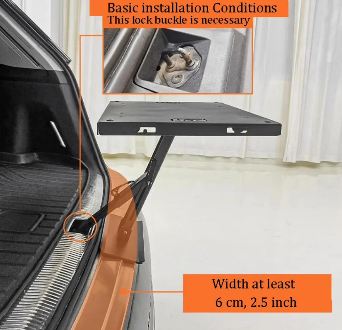 For Toyota 4Runner 2010-2024 Tailgate Table Rear Door Foldable Locking Table Camping Table Car Accessories