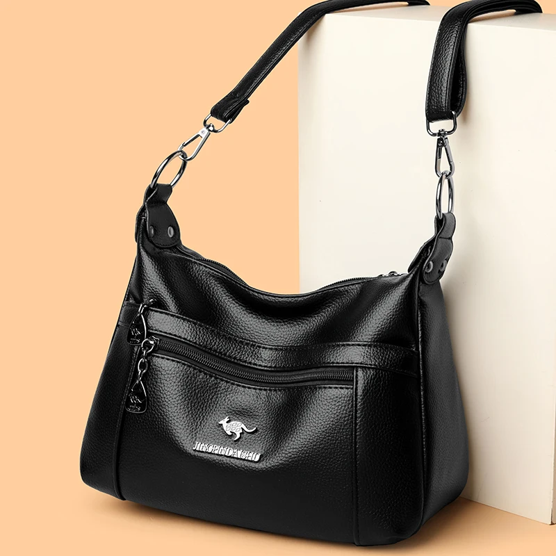 

Trendy Women's PU Leather Shoulder Bag Crossbody Purse Handbag for Ladies Large Capacity Casual Shopping Travel Work Bag wallet