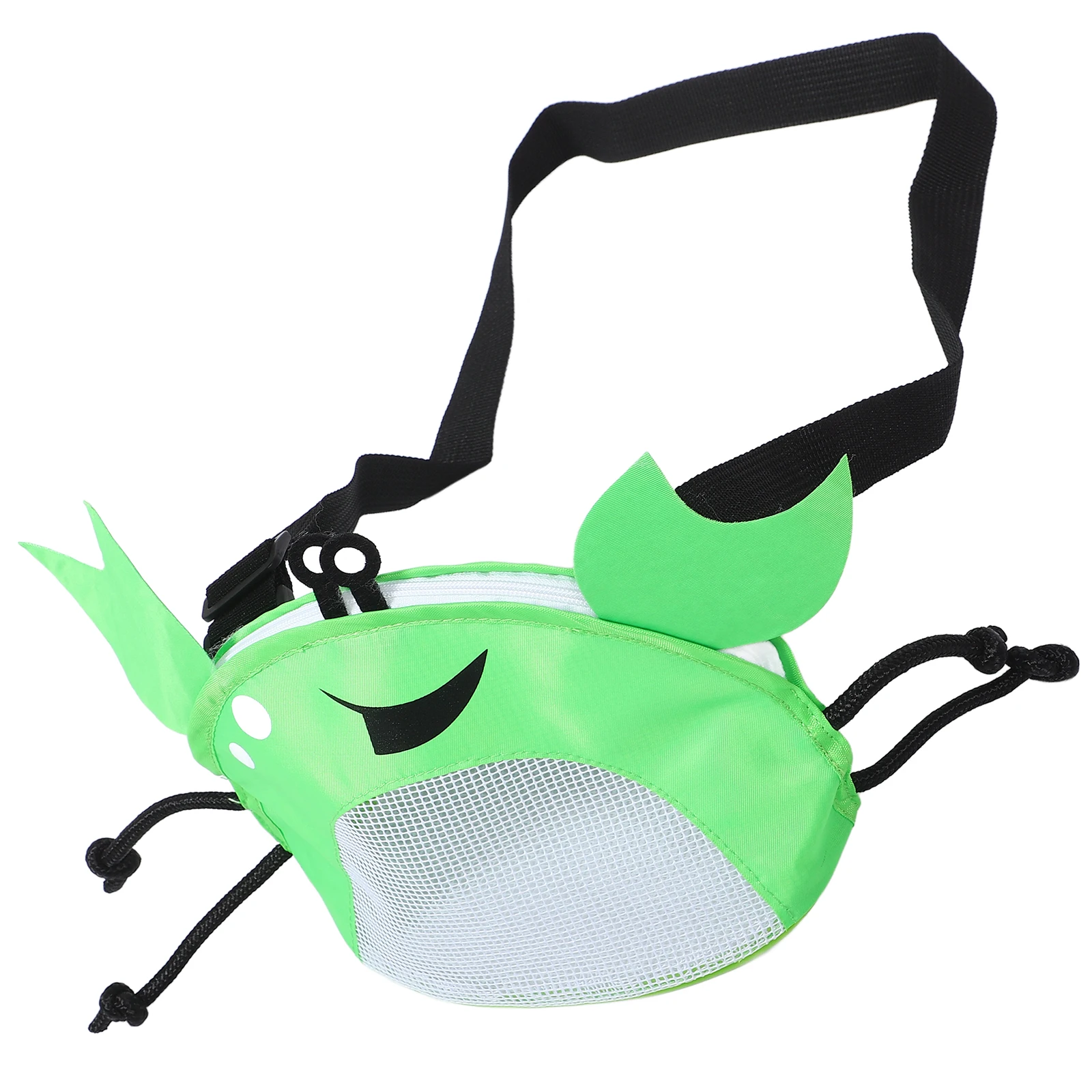 

Kids Crab Shaped Beach Mesh Bag Large Capacity Shell Organizer Portable Storage for Outdoor Shell Collecting Girls Beach Bag
