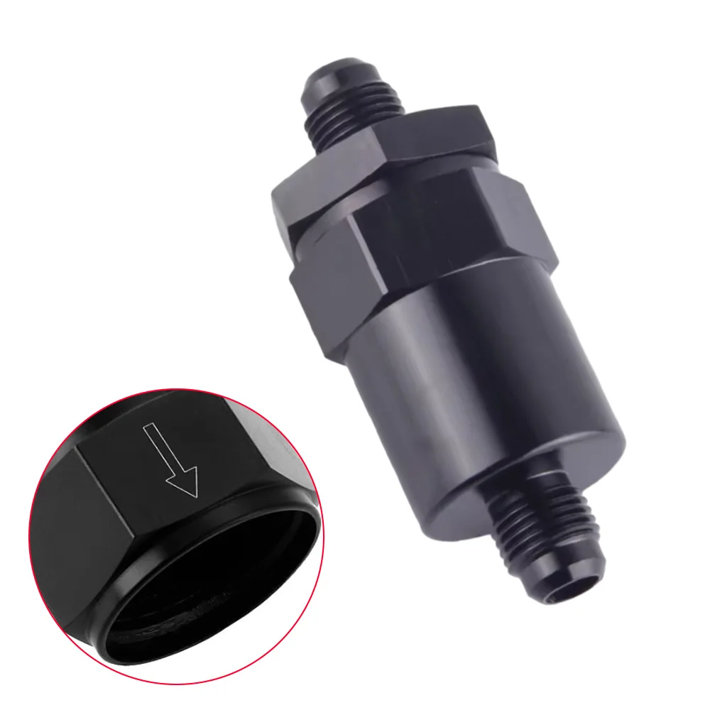 

Billet Inline Fuel Filter 6AN 30 Micron For most car EFI or carb fuel systems Aluminum Alloy Black Car Fuel Filter Fitting