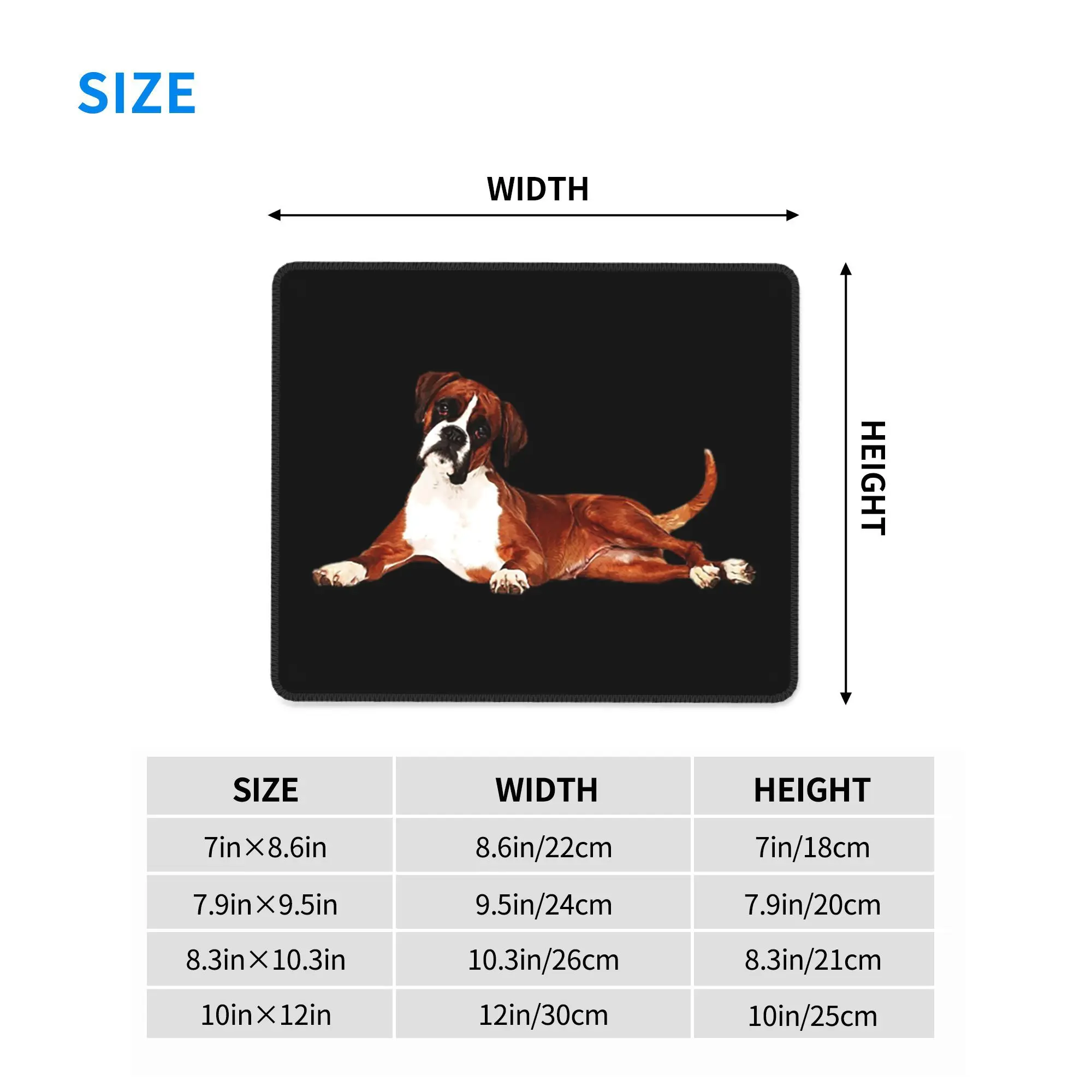 Schattige Boxer Hond Muismat Computer Toetsenbord Muis Mat Gaming PC Laptop Bureaumat Kantooraccessoires Placemats
