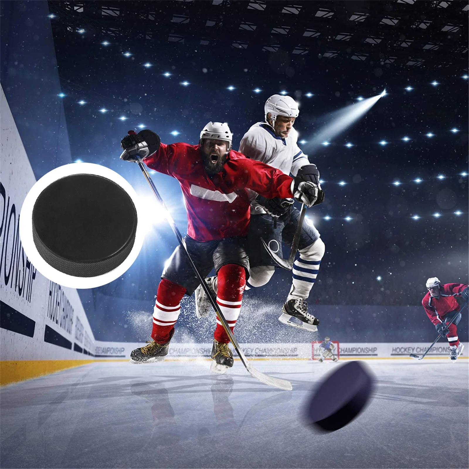 

9Pcs Ice Hockey Pucks Black Durable Rubber Sports Pucks for Training Practice and Competitions Ice Hockey Puck