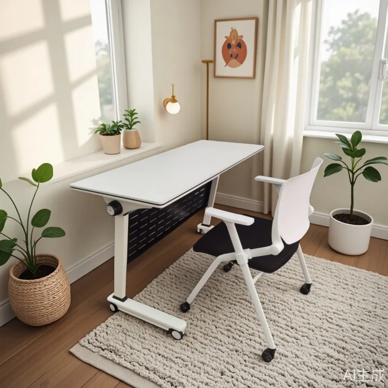 Mobile Foldable Training Table Splicing Combination Desk For Meeting Tutoring Learning Office