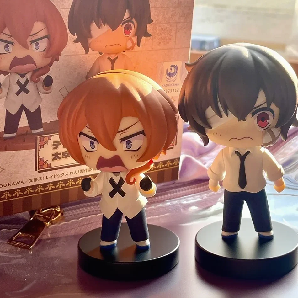 7cm Bungou Stray Dogs Anime-Figur Kawaii Dazai Osamu Actionfigur Niedliche Nakahara Chuuya Figurine PVC Sammlermodell Puppe Spielzeug