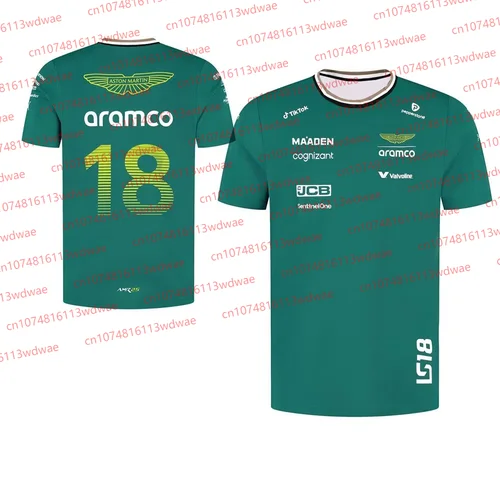 Imagen 2 del producto Camiseta Aston Martin de secado rápido para motocicleta Silverstone Race Edition Racer español Fernando Alonso 14 Kit camiseta para fanáticos