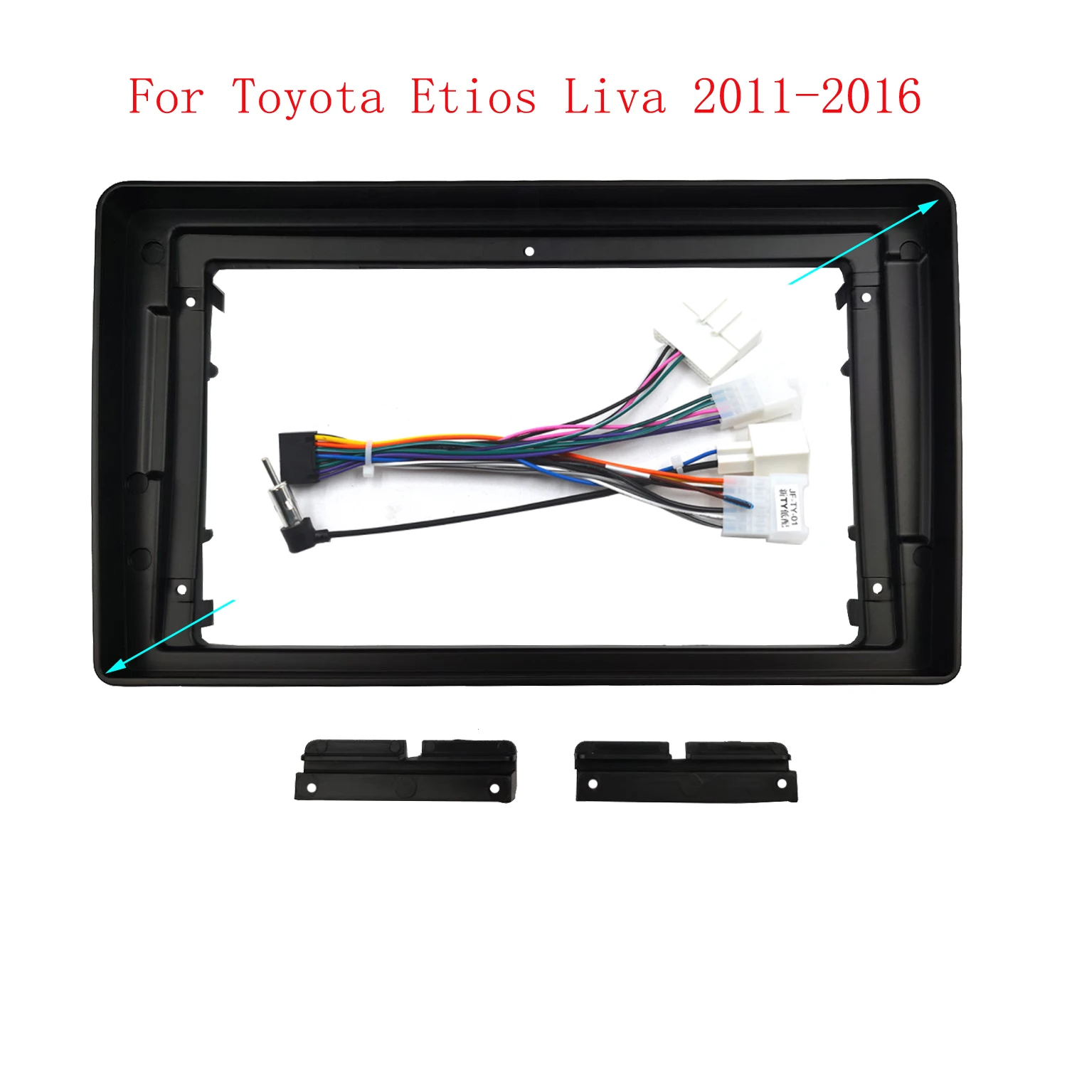 9 Inch Car Stereo Dash 2 Din Head Unit Radio Fascia Kit Installation Trim Panel Frame Double For 2011+ TOYOTA ETIOS DVD Kit