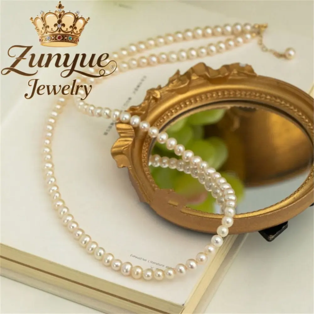 

Natural Freshwater Pearl Necklace Accessory High-End And Versatile Sweater Chain Long Collarbone Chain Accessory Fashion Jewelry