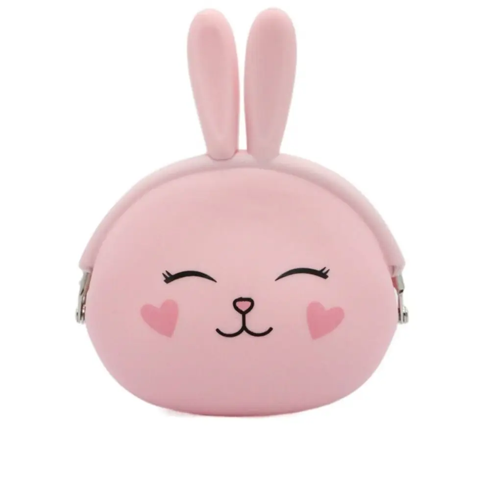 

Cute Portable Rabbit Silicone Change Wallet Water-poof Soft Bunny Coin Pouch Compact Easy To Carry Small Clutch Bags Kids