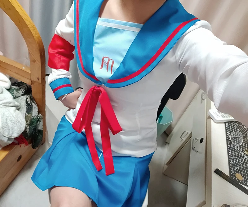 Suzumiya Haruhi Cosplay School Uniform for Women, Sailor Outfit, fur s Costume