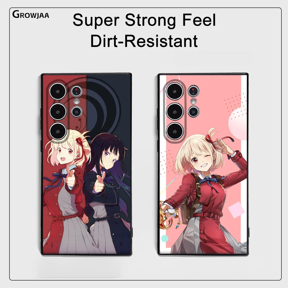

Anime L-Lycoris R-Recoil Phone Case For Samsung Galaxy S25 S24 S22 S23 Ultra S21 S20 Plus 5G Frosted Non-Slip Full Cover Case