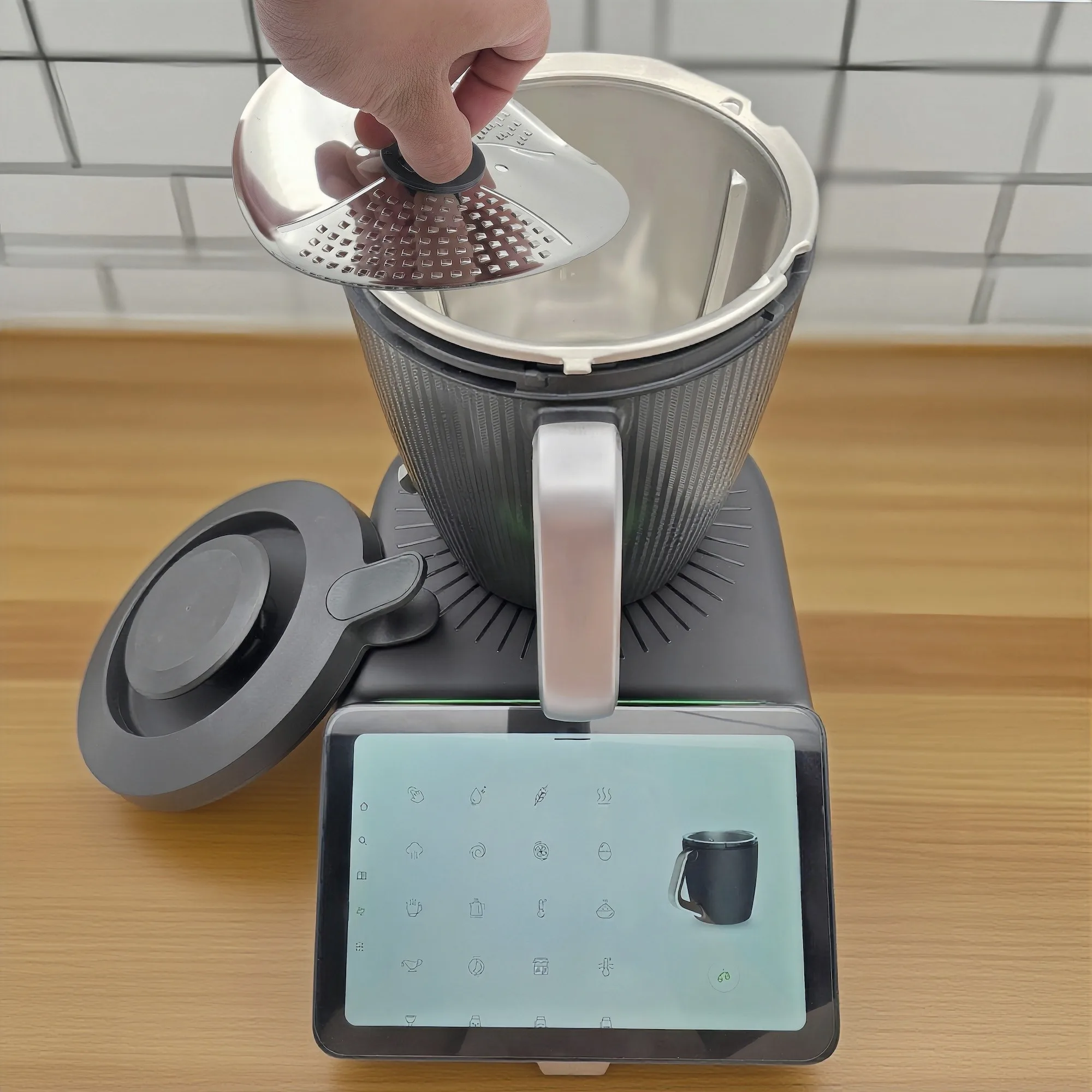 قاطعة مقشرة الغطاء الواقي TM7، مرفق غطاء الشفرة لـ Thermomix TM6 TM5 TM7 الخضار المصنوعة من الفولاذ المقاوم للصدأ، ملحقات المطبخ #2