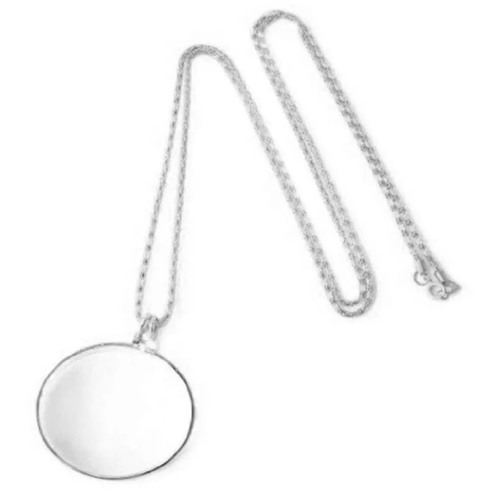 5x Magnifier Pendant Gift Hanging Ornament Portable Monocle Convenient with Chain Necklace Magnifying Glass Reading Newspaper