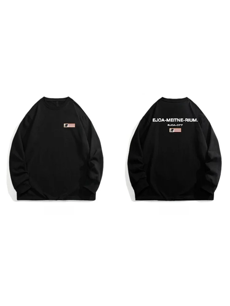 プラスサイズアメリカンスタイル長袖ピュアコットンTシャツルーズフィットレディースファッション初秋カジュアルトップトレンディデザイン