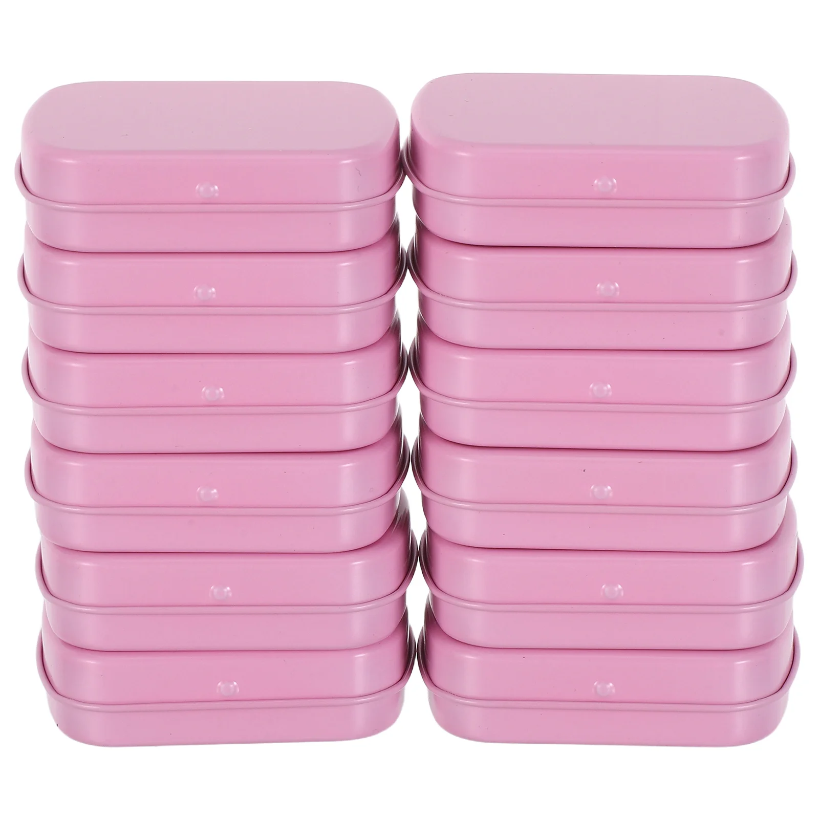 

12Pcs Mini Rectangular Tinplate Box Decorative Empty Metal Hinged Storage Containers Portable Small Tins for Jewelry Candy
