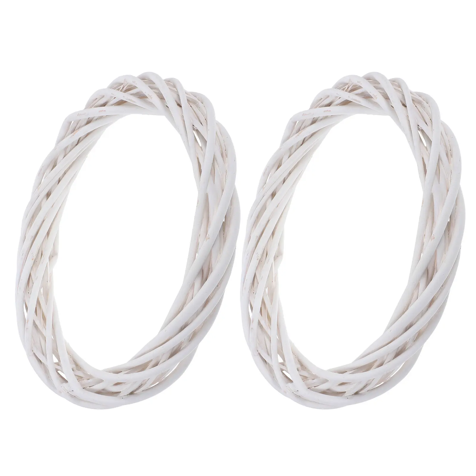 2Pcs Grapevine Wreath Base Natural Rustic Willow Twig Frame 22Cm for DIY Crafts Farmhouse Wedding Centerpiece Christmas Decor