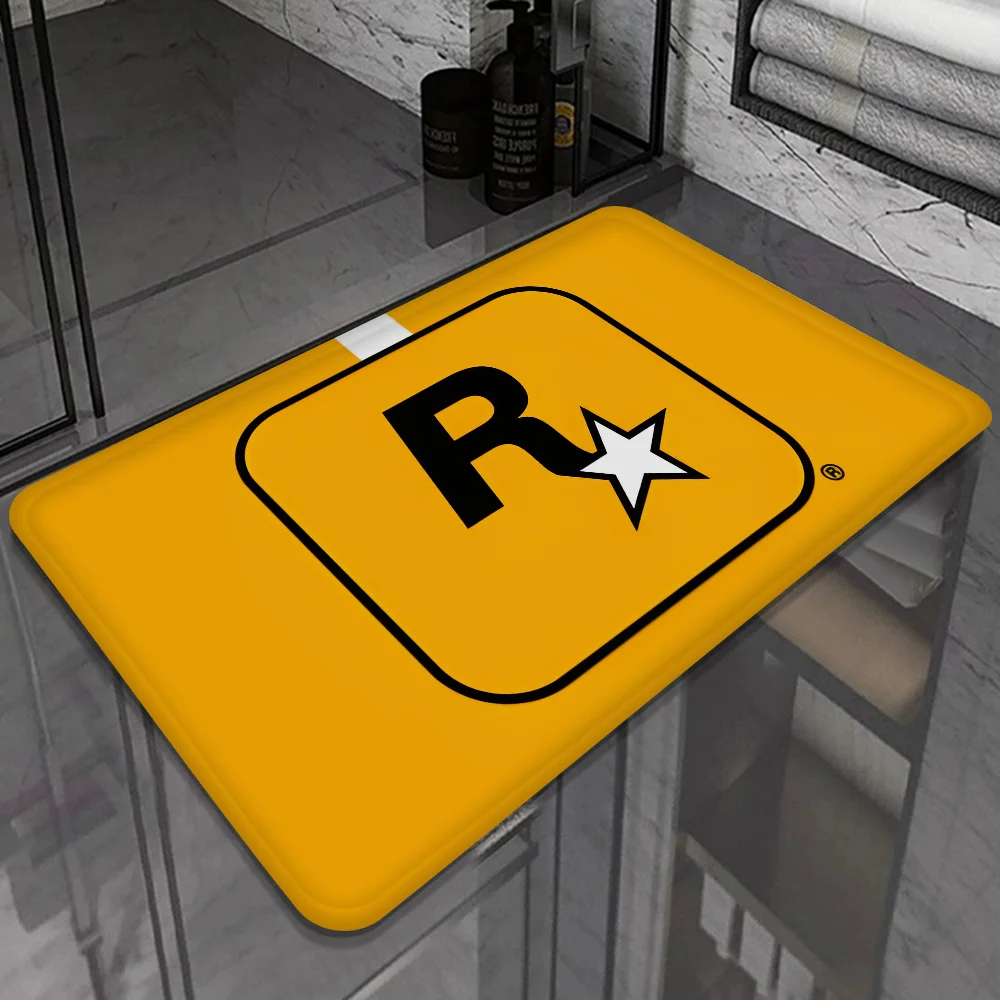 Rockstar Games Room Mats Non-Slip Laundry Room Mat Laundry Decor Balcony Child Living Room Household Carpets