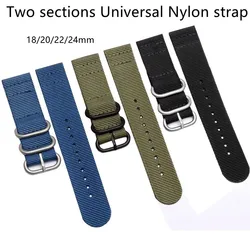 18mm 20mm 22mm 24mm Universal Nylon canvas watchband for SEIKO OMEGA  Huawei GARMIN Samsung Galaxy XiaoMi  AMAZFIT Watch Strap