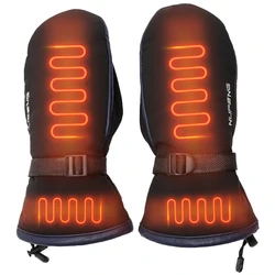 Electric Heating Gloves USB Charging Hand Warmer Gloves Waterproof 3 Gear Temperature for Outdoor Camping Hiking