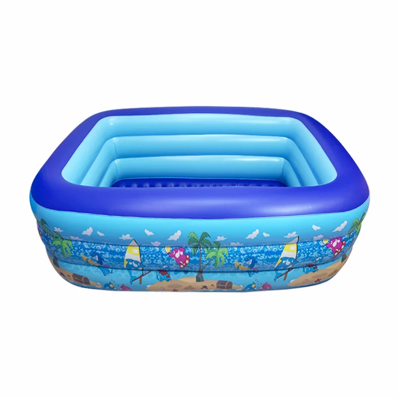 

Family Use Inflatable Printing Ocean Pattern Swimming Pool Multiple Sizes Wear-resistant And Durable Inflatable Swimming Pool