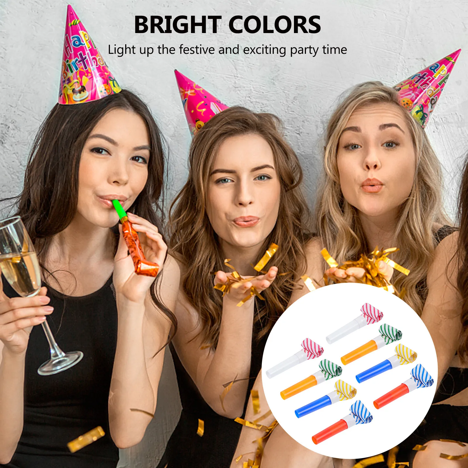 

1Set Whistle Noise Maker Blowing Dragon Party Cheering Prop Bright Colorful Whistles for Birthday Carnival Wedding Holiday Party