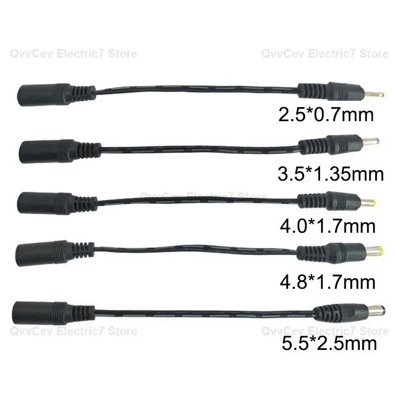 DC Power Supply Cable 5.5x2.1mm DC Female Jack to Male Plug 5.5*2.5mm 3.5x 1.35mm 4.0*1.7mm 4.8 2.5 0.7 Extension Cord Connector