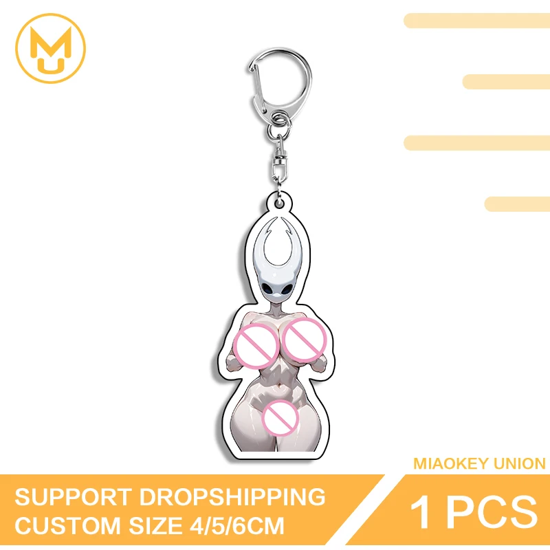 Hollow Knight Alluring Sitting Posture Keyring Glaring Hot Selling Double Sided Props Trendy Game Peripheral Decorations